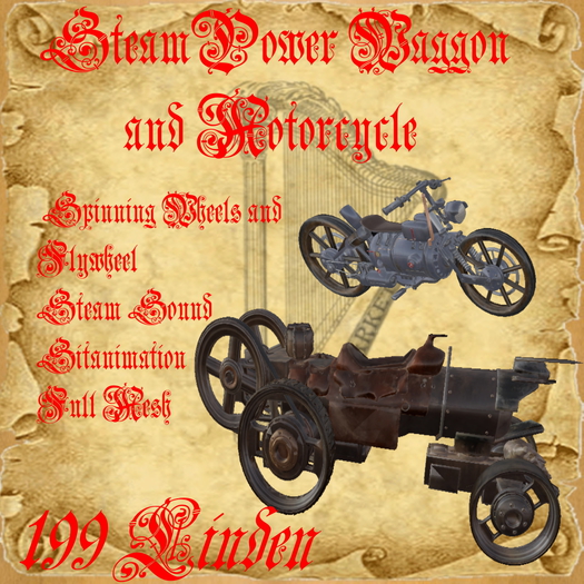 Steampower Waggon Motorcycle Boxed