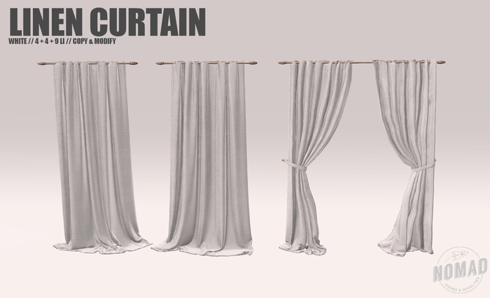 NOMAD // WHITE LINEN CURTAINS