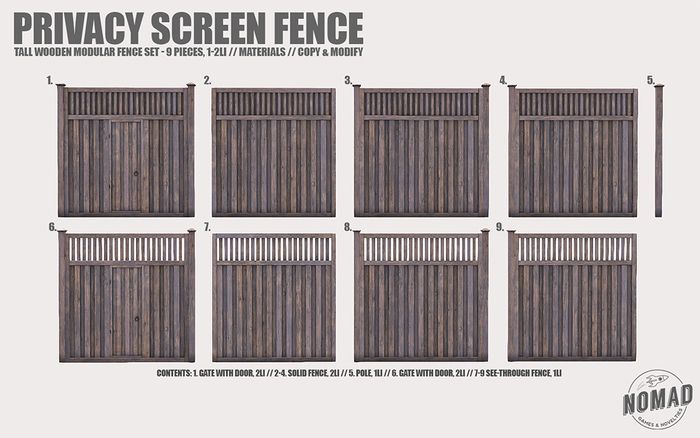 NOMAD // Privacy Screen Fence // Brown