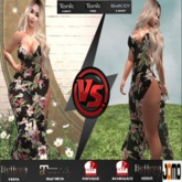 summer dress BLACK FLOWERS