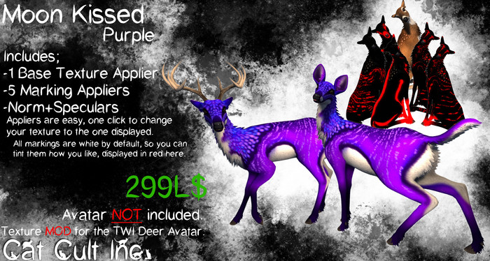 Cat Cult Inc. MoonKissed Deer Purple [wear 2 unpack]