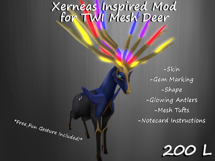 Xerneas Inspired Mod for TWI Mesh Deer BOXED