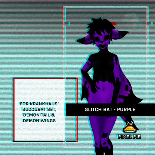 PIXEL PIE - Glitch Bat Mod- Purple