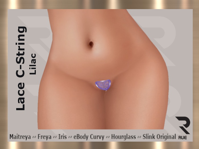 :: RUE :: Lace C-String - Lilac