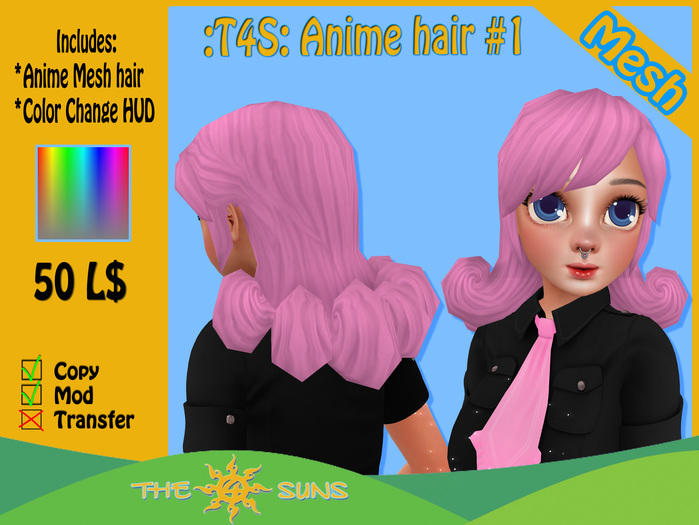 :T4S: Anime hair #1