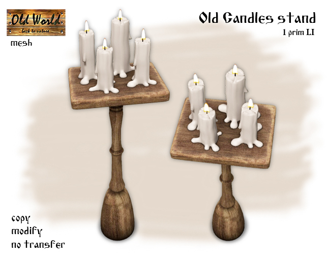 Old candle stand v1 - Old World - Medieval / Rustic