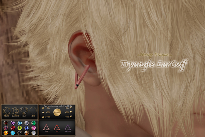 .:.H/D.:. TryangleEarCuff (Color) [20BAC1]