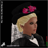 ~LP~ English Habit Hat - Black + Pink [Add & Click]