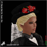 ~LP~ English Habit Hat - Black + Red [Add & Click]