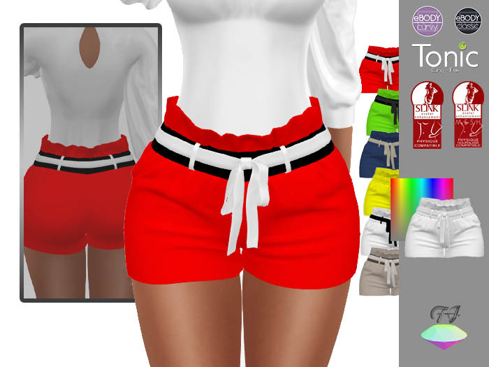 FullJewel: Shorts - Slink, Tonic, eBody - MultiColor HUD