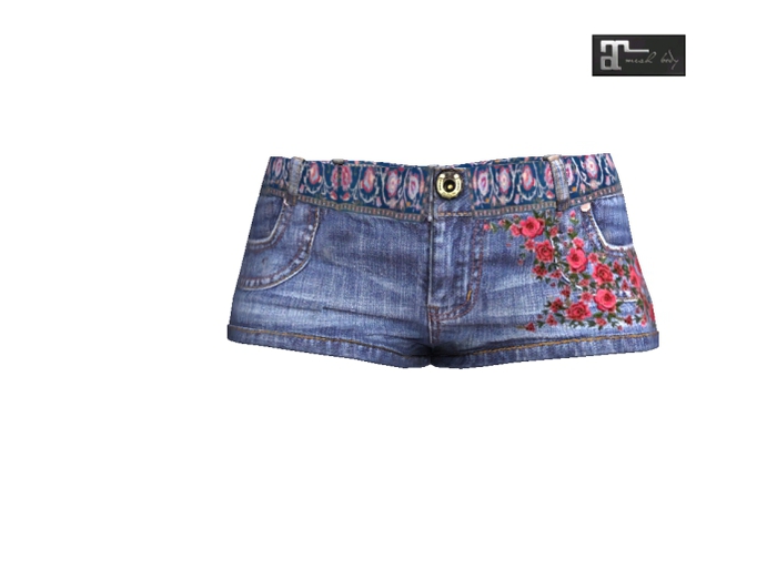 Second Life Marketplace Maitreya little Roses embroidered shorts