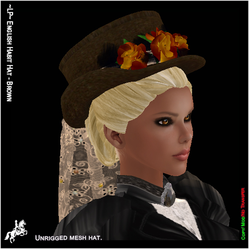 ~LP~ English Habit Hat - Brown [Add & Click]