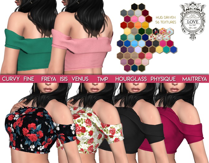 LOVE Fashion - Crop Top - 56 Textures  
