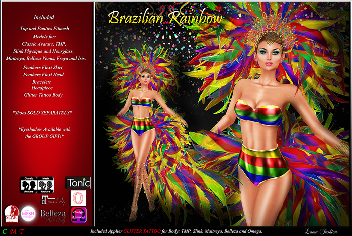 -Lamu Fashion-Costume *Brazilian Rainbow* DEMO
