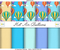 Hot Air Balloons Matchup Kit 10 Seamless Fabric Textures NM