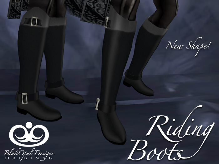 Sculpted Riding Boots - Black And Gray