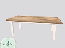 Ariskea[Kuche] White Wood Table