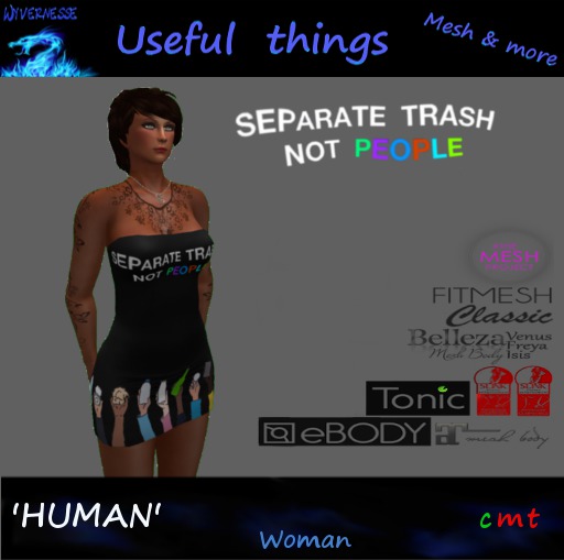 [Against Racism] Mini Dress HUMAN