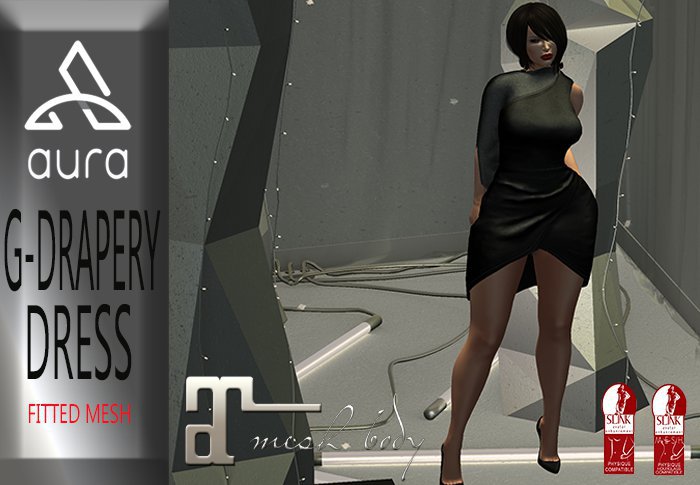 G-DRAPERY COCKTAIL DRESS for MAITREYA & SLINK BODIES