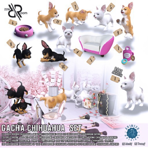 [Rezz Room] Pack  Dog Bowl Pinky