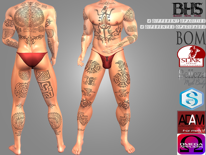 BHS Azteca Tribal Full Tattoo