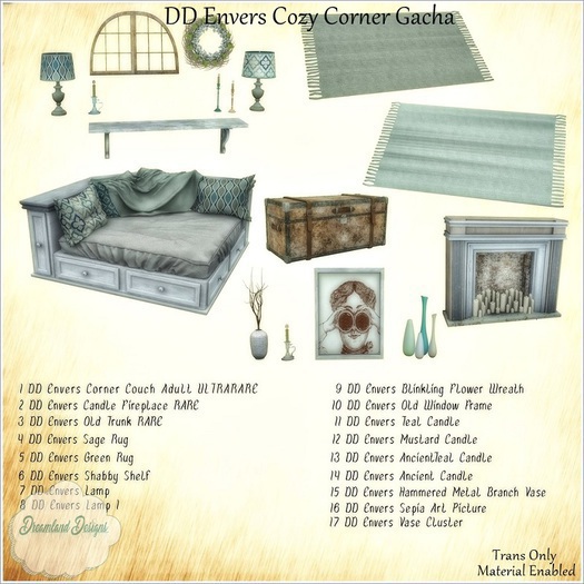 2.DD Envers Candle Fireplace RARE