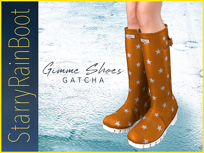 L&P Starry Rain boots - ORANGE