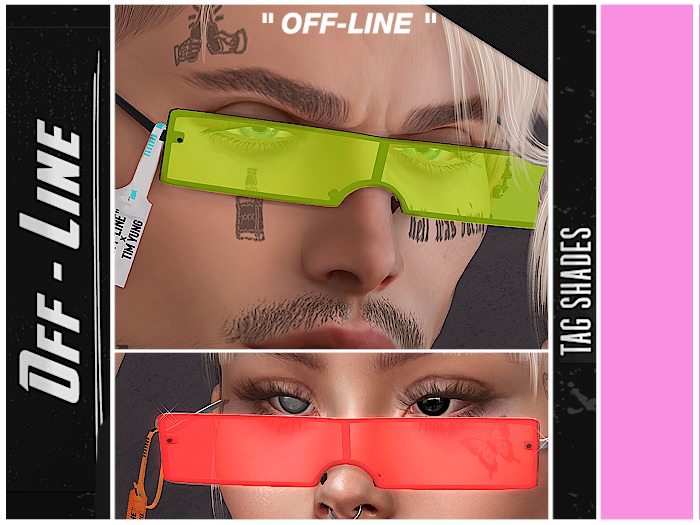 "Off-Line" x Tim Yung Tagged Glasses - Pink (UNPACK ME)