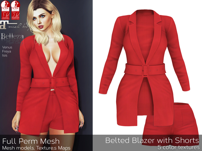 D45 Women's Classic Blazer and Shorts Set