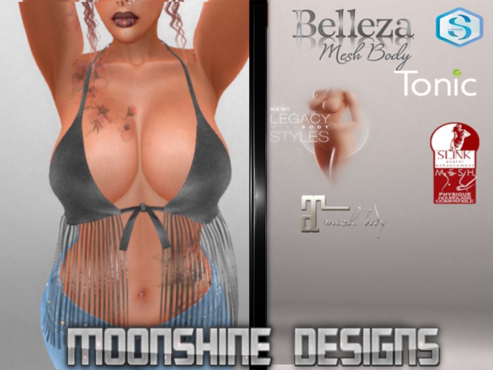 MSD FRINGED BIKER TOP GRAY