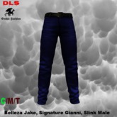 Male Jeans Pants with Belt purpleblue boxed