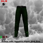 Male Jeans Pants with Belt green boxed