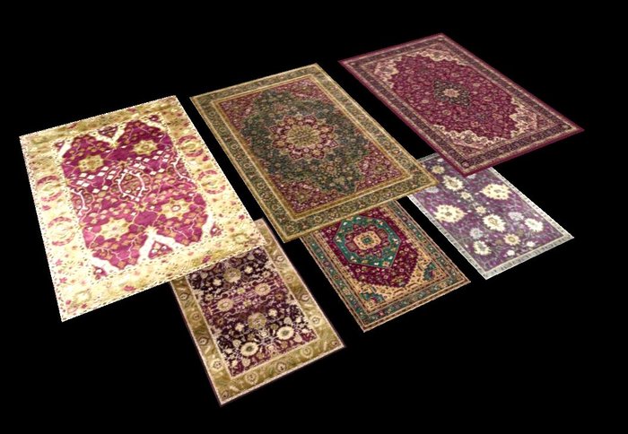 6 Persians Rugs by Rita Munro full permission