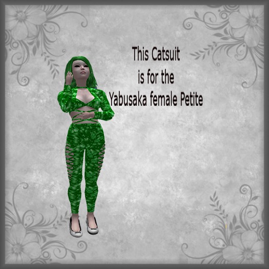 Yabusaka Female Petite Green Catsuit