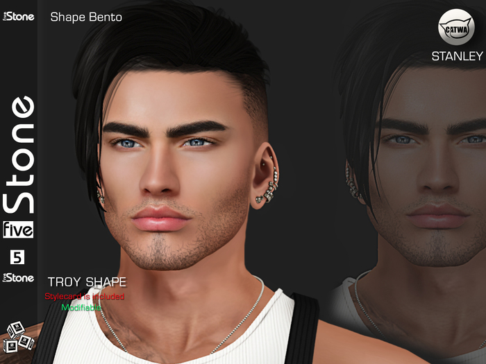 Five Stone Catwa Head ( Stanley Bento ) Shape TROY