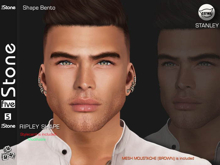 Five Stone  Catwa Head ( Stanley Bento ) Shape RIPLEY