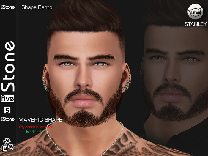 Five Stone Catwa Head ( Stanley Bento ) Shape MAVERIC