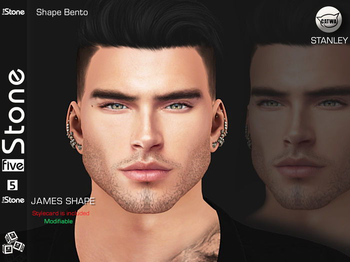 Five Stone  Catwa Head ( Stanley Bento ) Shape JAMES