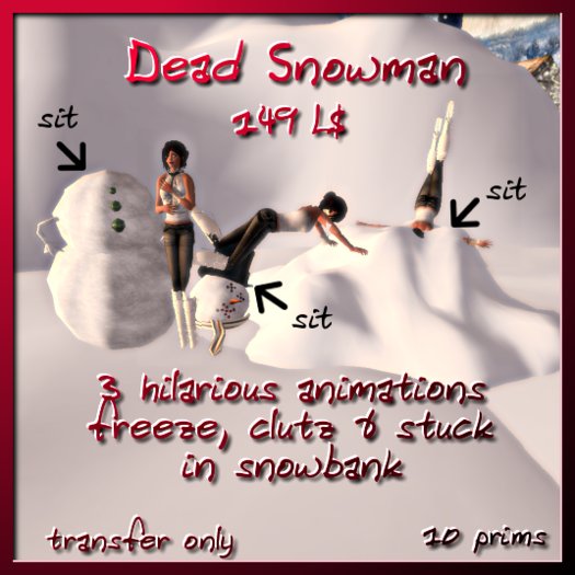 Dead Snowman - Fire Beach Designs  (Giftbox)