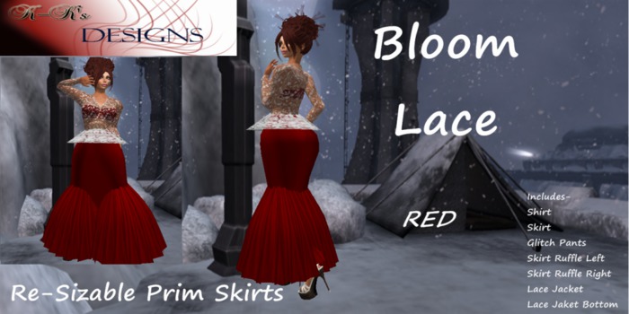 K-Ks Designs Bloom Lace Red