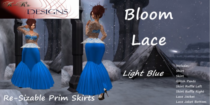 K-Ks Designs Bloom Lace Light Blue