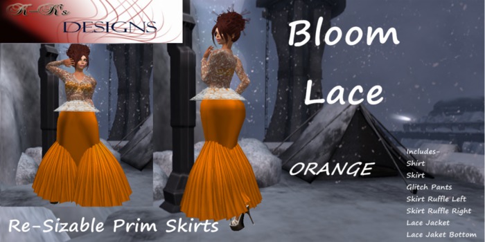 K-Ks Designs Bloom Lace Orange