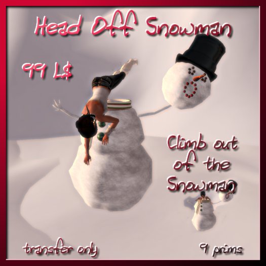 Head Off Snowman - Fire Beach Designs  (Giftbox)