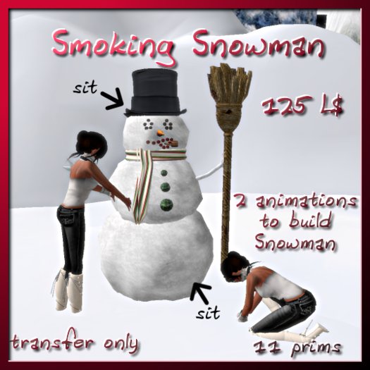 Smoking Snowman - Fire Beach Designs  (Giftbox)