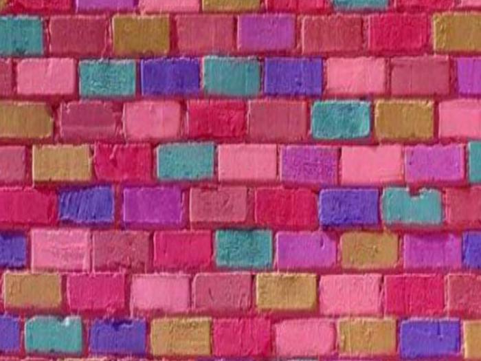 Pink Colored Bricks Texture
