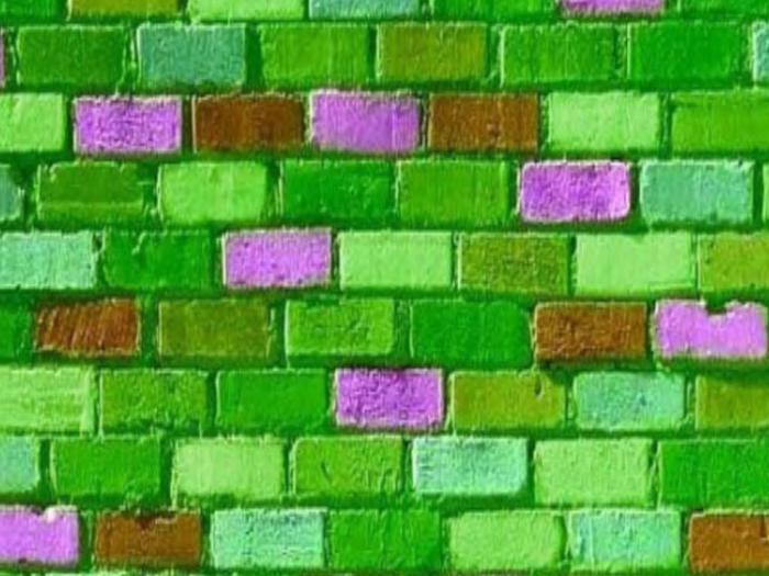 Green Colored Bricks Texture