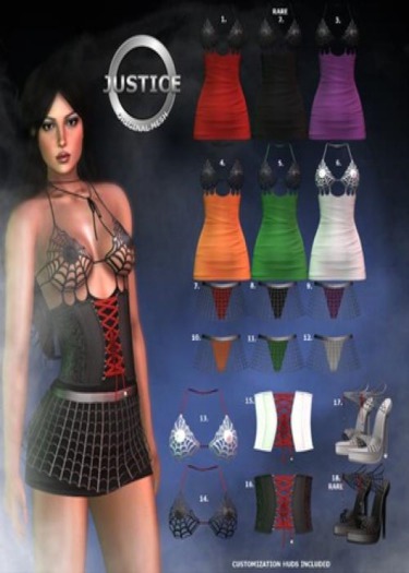 18. [JUSTICE] BLACK WIDOW - HEELS - MAITREYA - BLACK - RARE 2