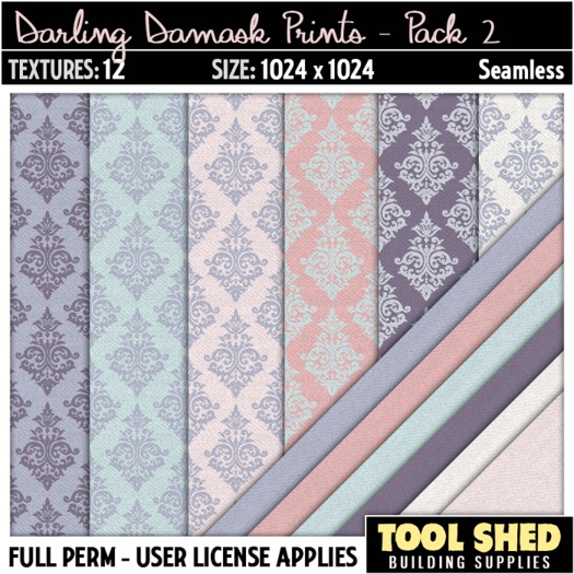Tool Shed - Darling Damasks - Pack 2