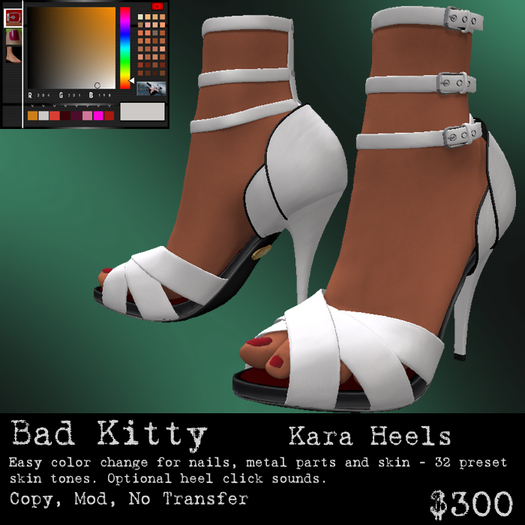 Bad Kitty Kara Heels White (V)