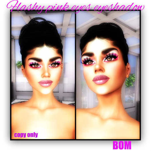 flashy eyes pink eyeshadow